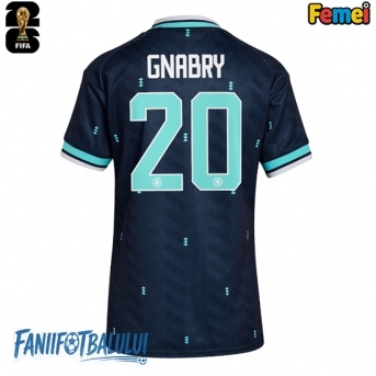 Germania Serge Gnabry #20 Echipament de Fotbal Replică Mondial 2026 Femei Deplasare